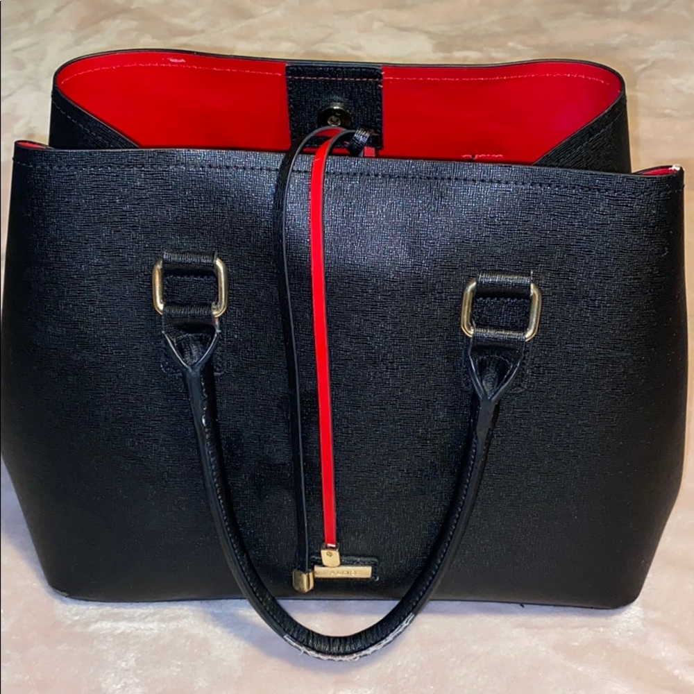 Aldo black and red purse